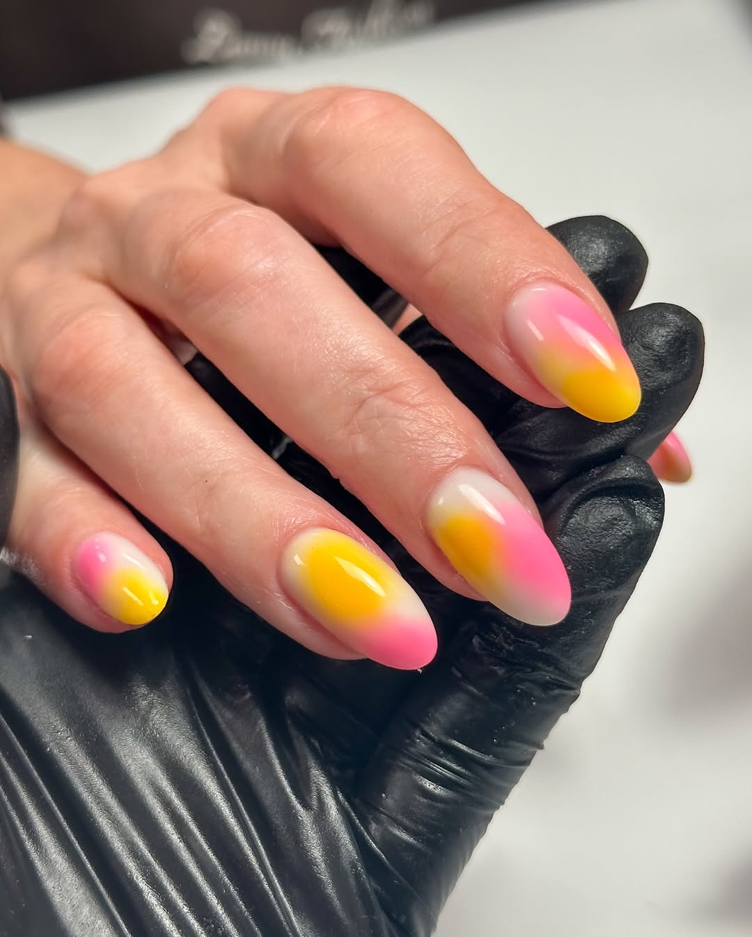 Pastel ombre nails