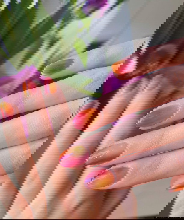 orange and purple ombre