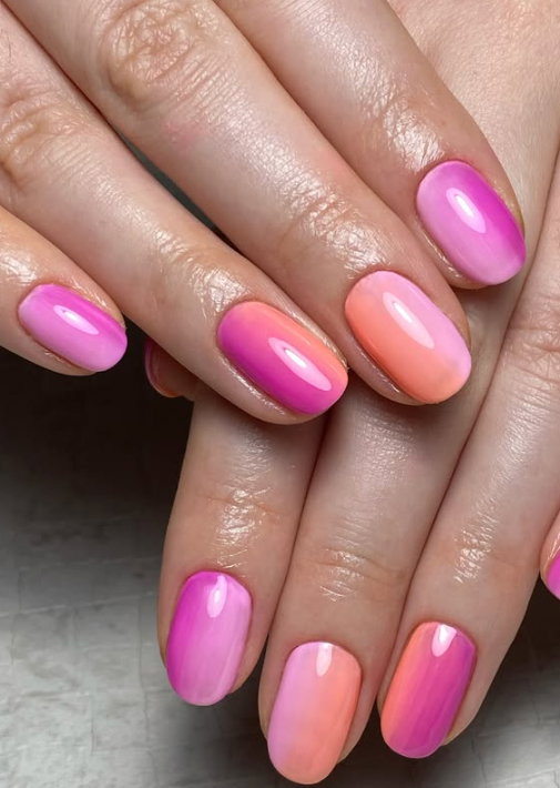 pink and purple ombre