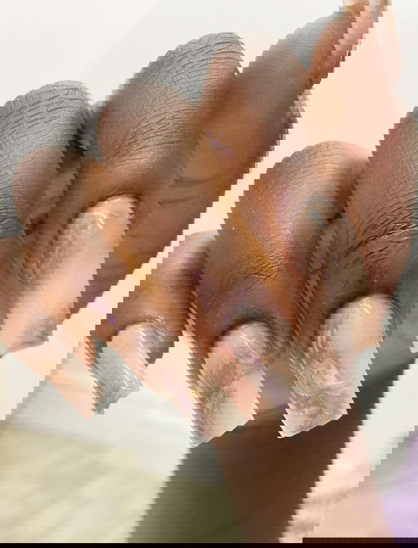 brown ombre marble nails