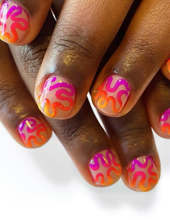 ombre swirl nails colour riot