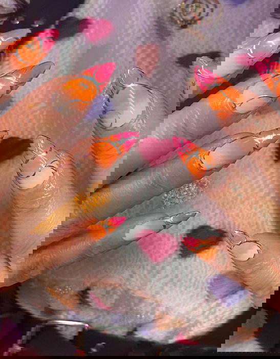 orange and pink ombre colour riot