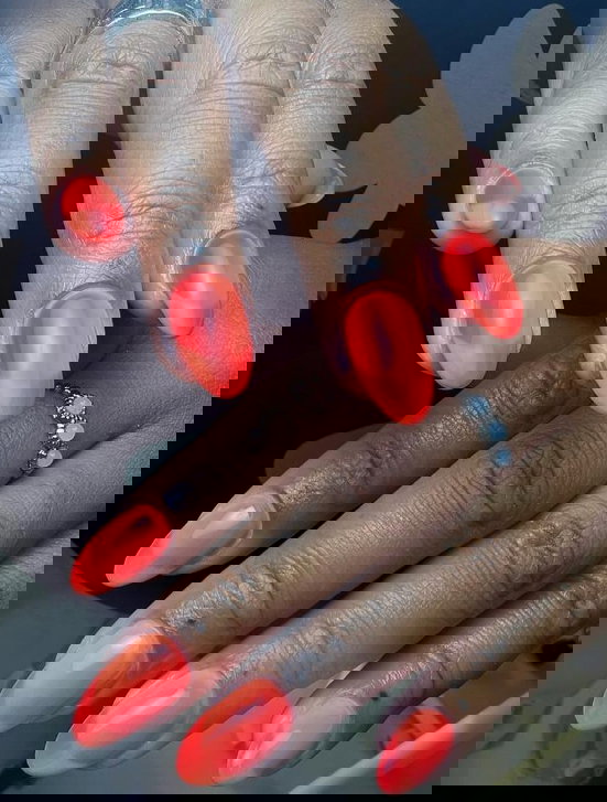 orange and red ombre nails