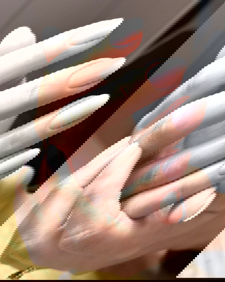 Simple French tip nails