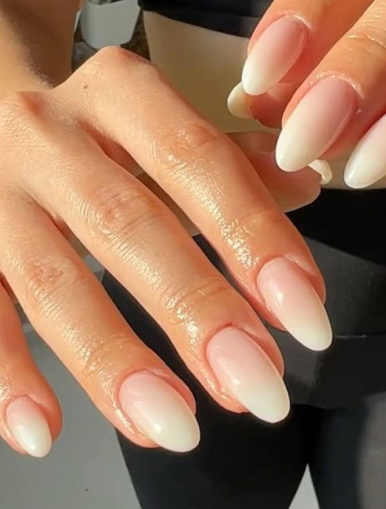 nude almond nails