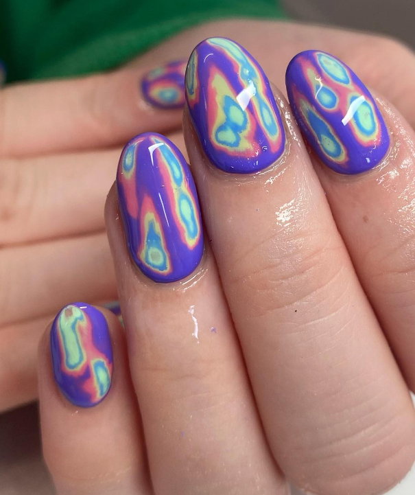 oil slick purple nails gelologist