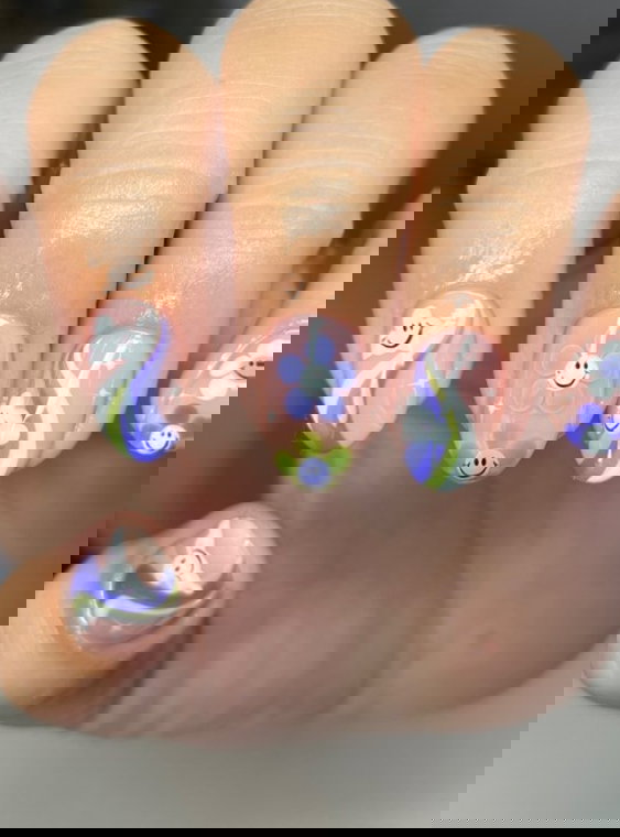 purple and green flowers gelologist