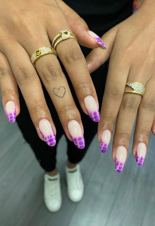 purple croc nail gal nat