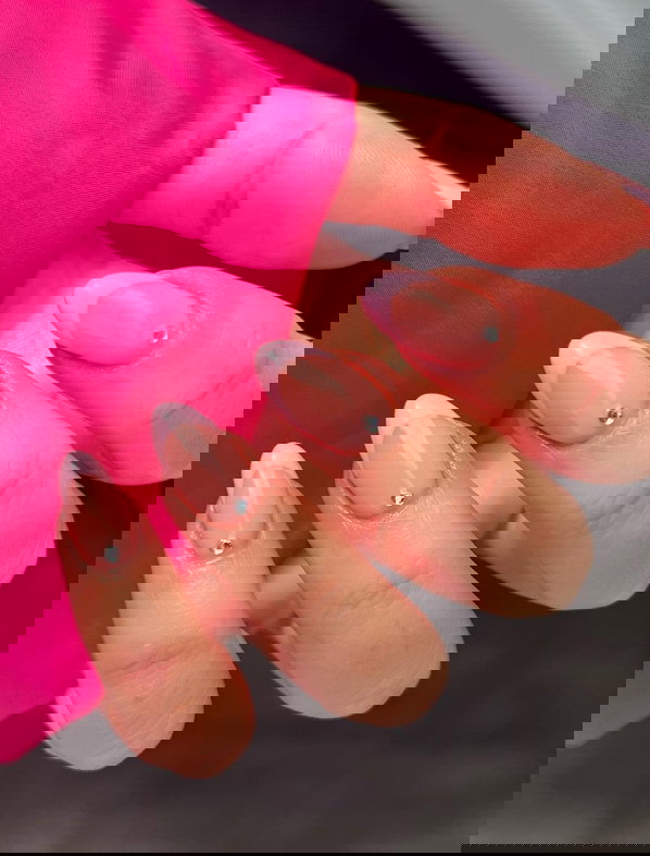 pink french tip nails