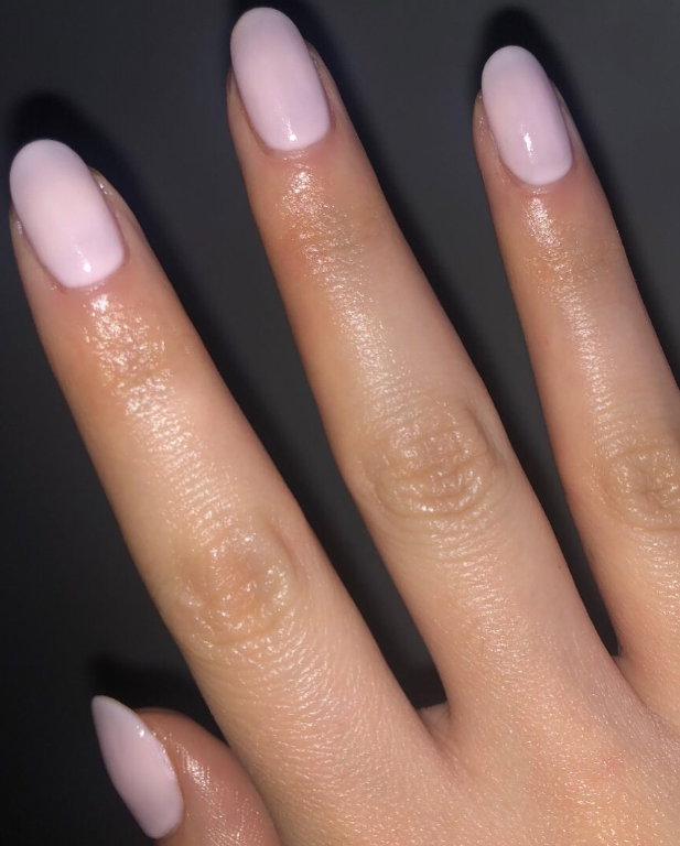 pink grey nails