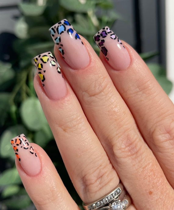 black french tip summer nails