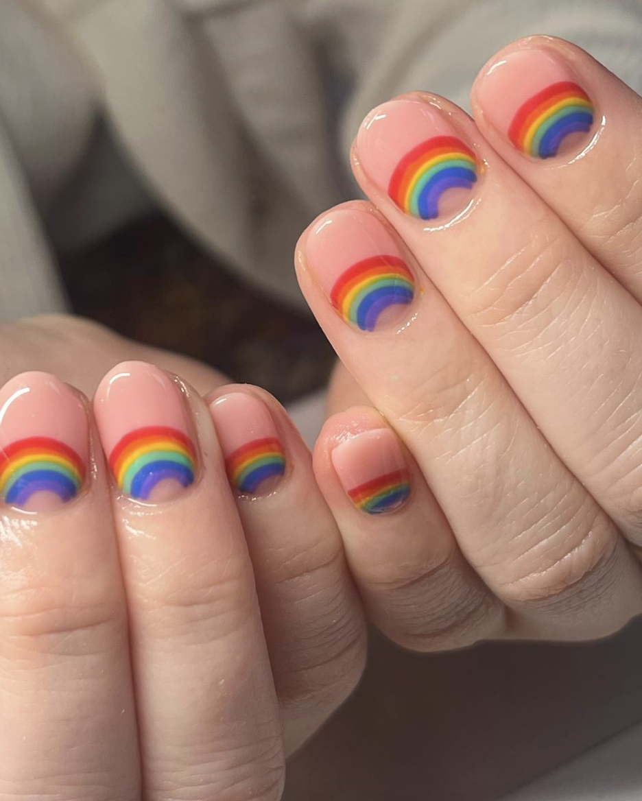 Cute rainbow nail design | Live That Glow Cute rainbow nail design