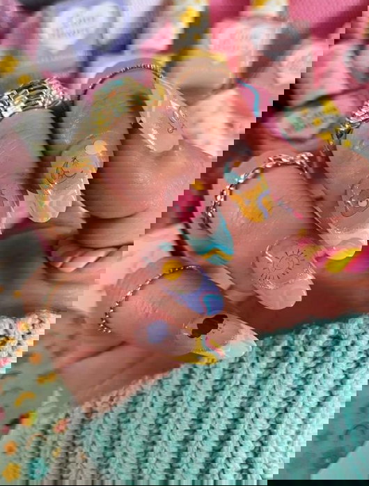 care bear almond french nails chelsey | Live That Glow care bear almond french nails chelsey