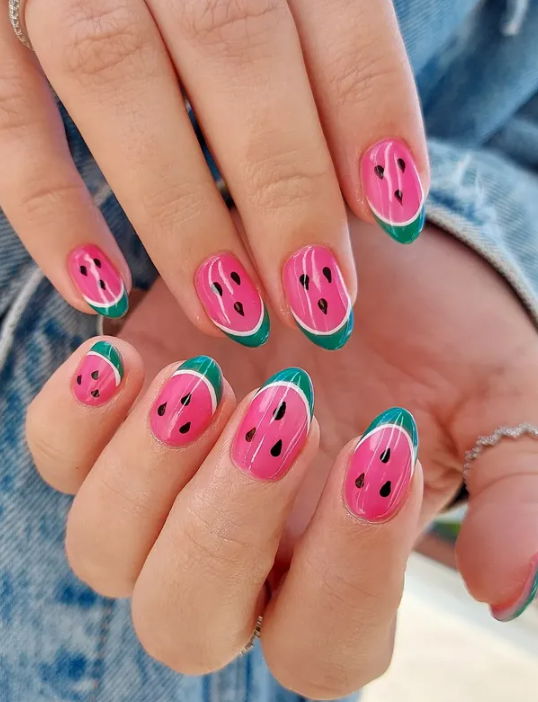 Screenshot 2024-10-29 103719 | Live That Glow hot pink watermelon nails