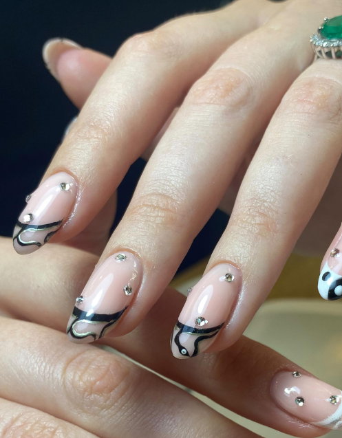 crystal nail art