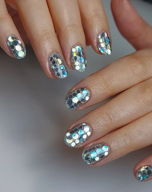 new years eve acrylic nails