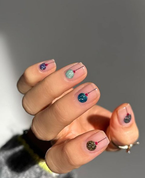 christmas acrylic nails