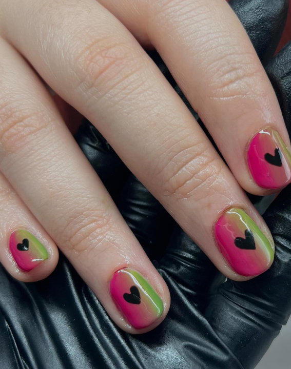 pink and green ombre | Live That Glow pink and green ombre