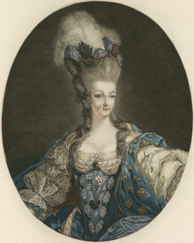 Marie Antoinette in a large wig