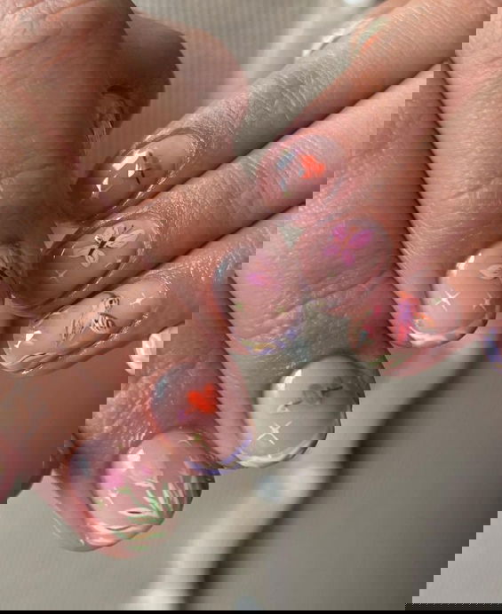 butterfly pastel nails | Live That Glow butterfly pastel nails