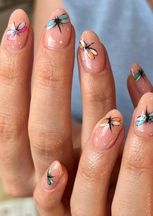dragonfly spring nails