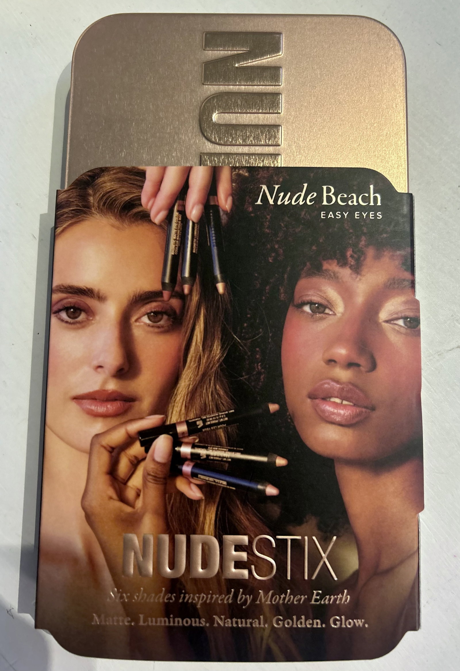 Nudestix tin and sleeve | Live That Glow Nudestix tin and sleeve