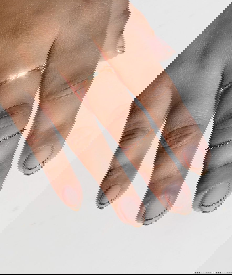 Glitter-gold french tip Christmas nails