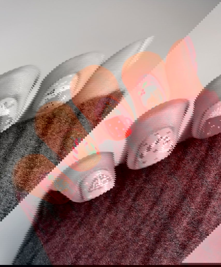 Acrylic Christmas tree nails