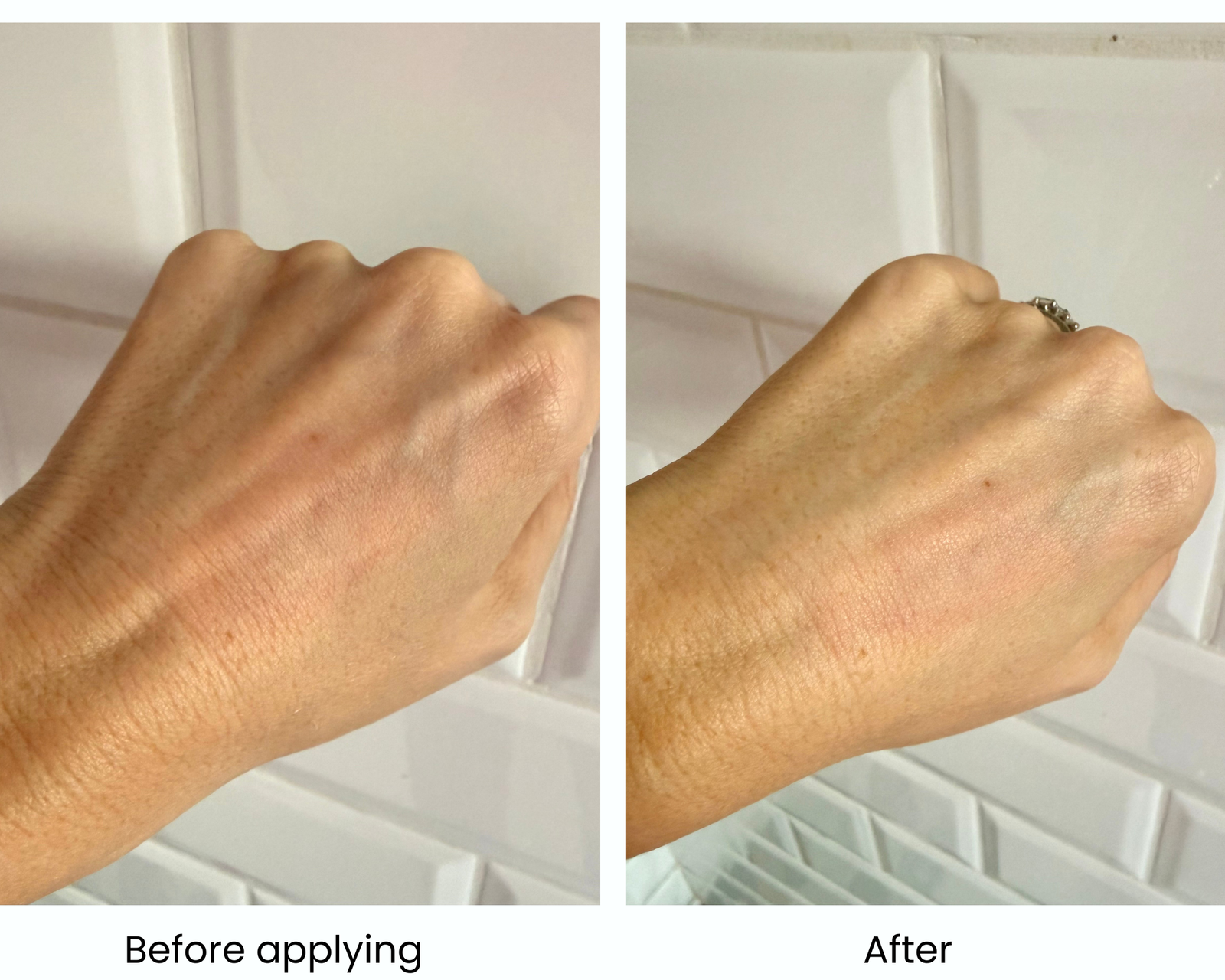 Before and after using  Beauty of joseon Glow Replenishing Rice Milk