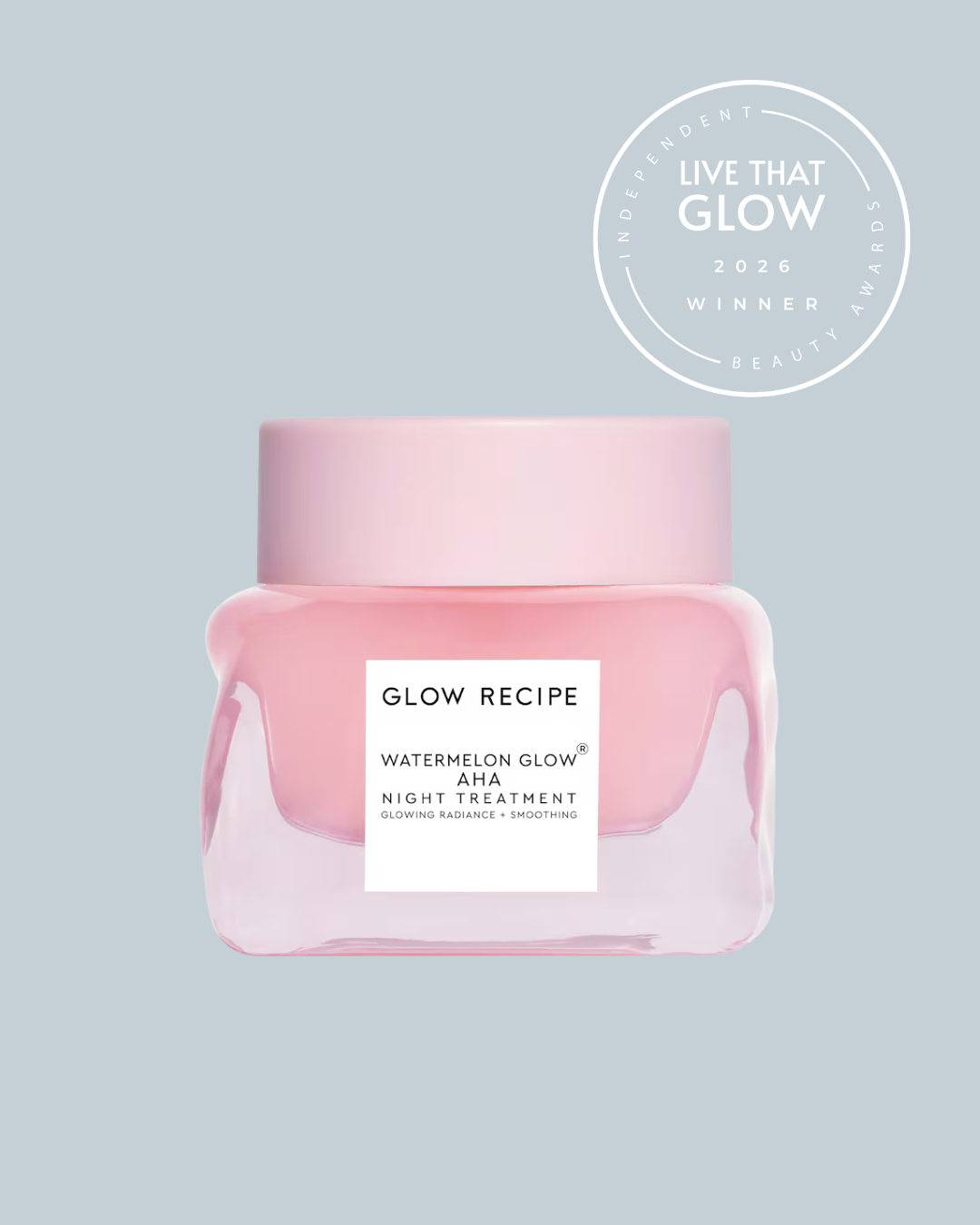 Live That Glow Independent Beauty Awards 2026 Biggest Beauty Disruptor Winner - Glow Recipe | Live That Glow Biggest Beauty Disruptor 2026: Winner image for the Live That Glow Independent Beauty Awards 2026 featuring Glow Recipe, winner of Biggest Beauty Disruptor 2026.