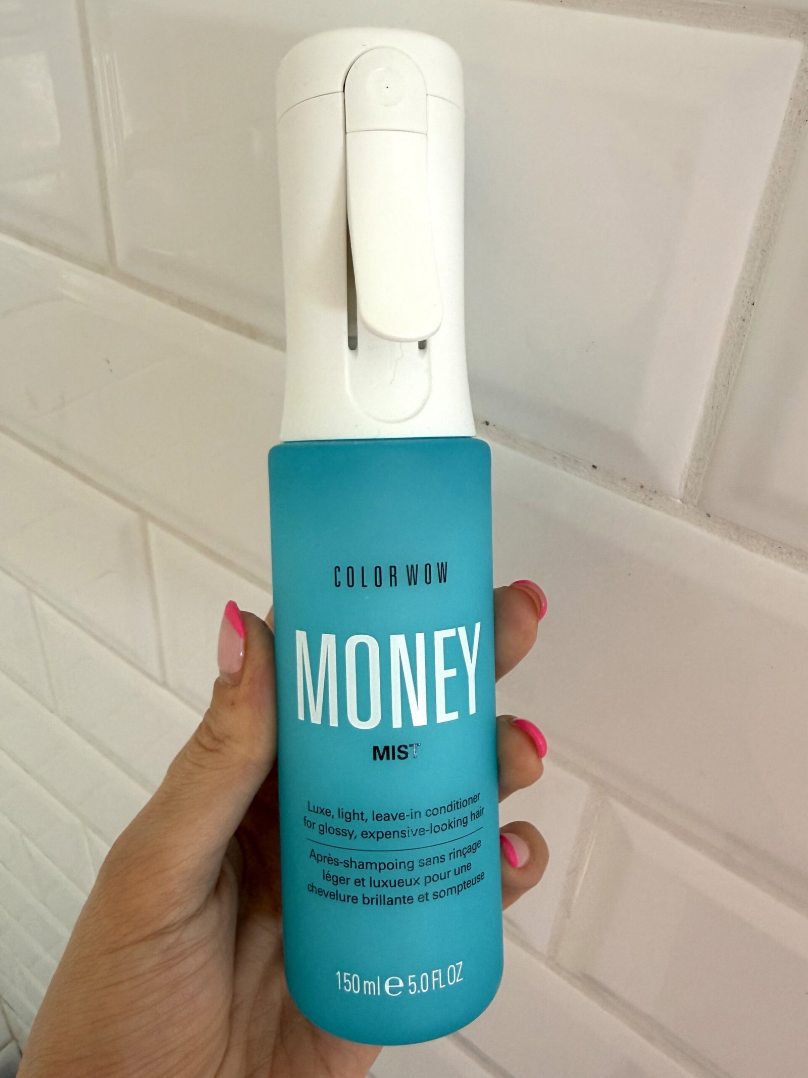 Color Wow Money Mist in hand