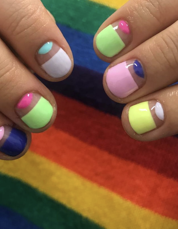 Abstract Short Pride Nails