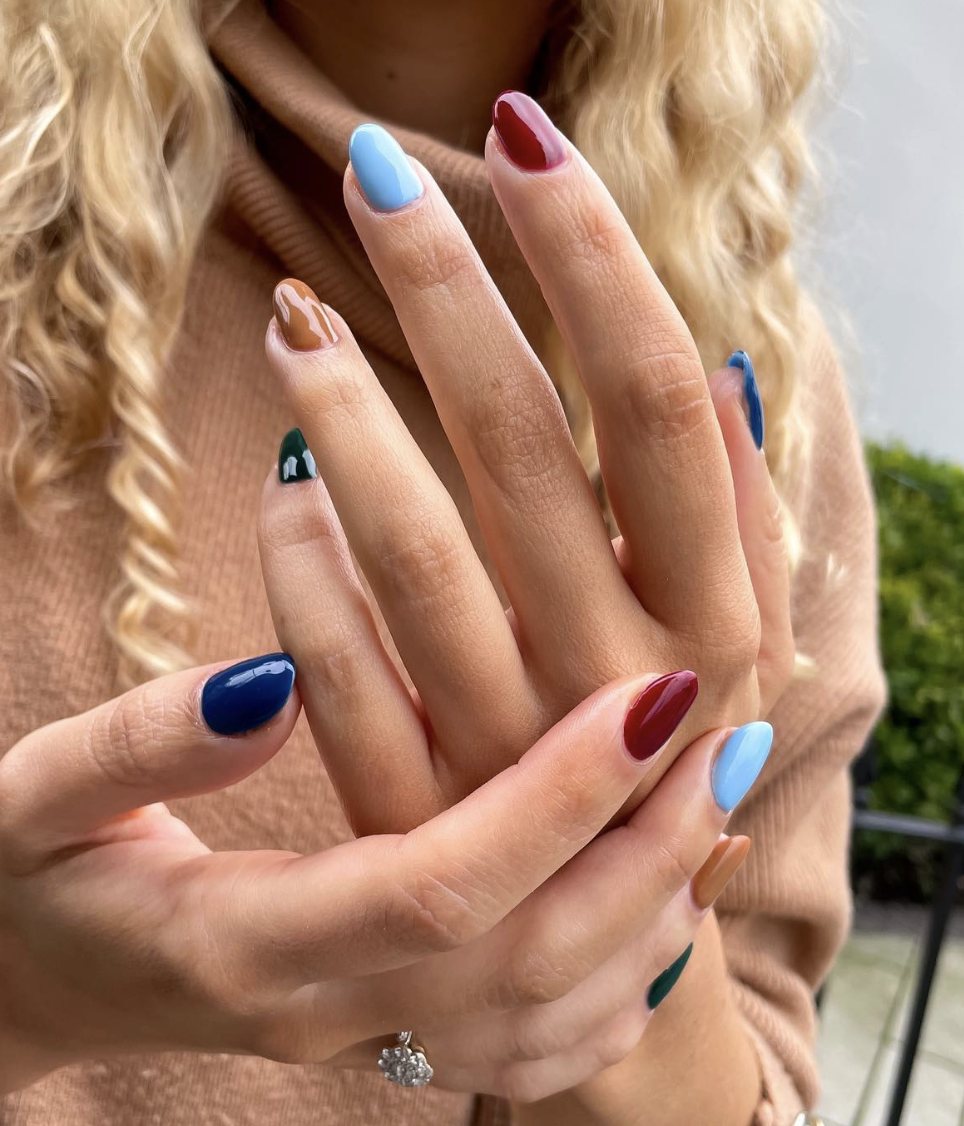 Mismatched Alternative Rainbow Nails