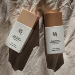 Beauty of Joseon Daily Tinted Fluid Sunscreen SPF 30 bottles showing two different tint shades