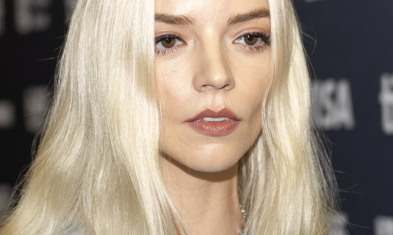 Anya Taylor-Joy with long platinum blonde hair at the Toronto International Film Festival.