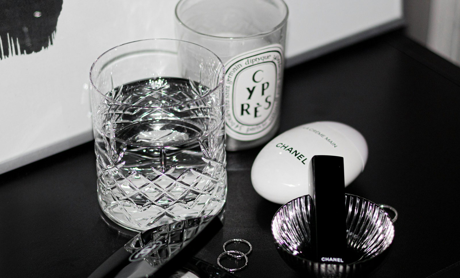 Woman enjoying a relaxing at-home spa night in autumn