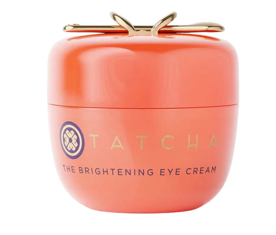 Tatcha The Brightening Eye Cream in its orange jar