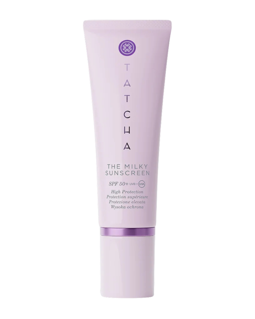 Tatcha The Rice Wash hydrating cream cleanser in its lavender tube