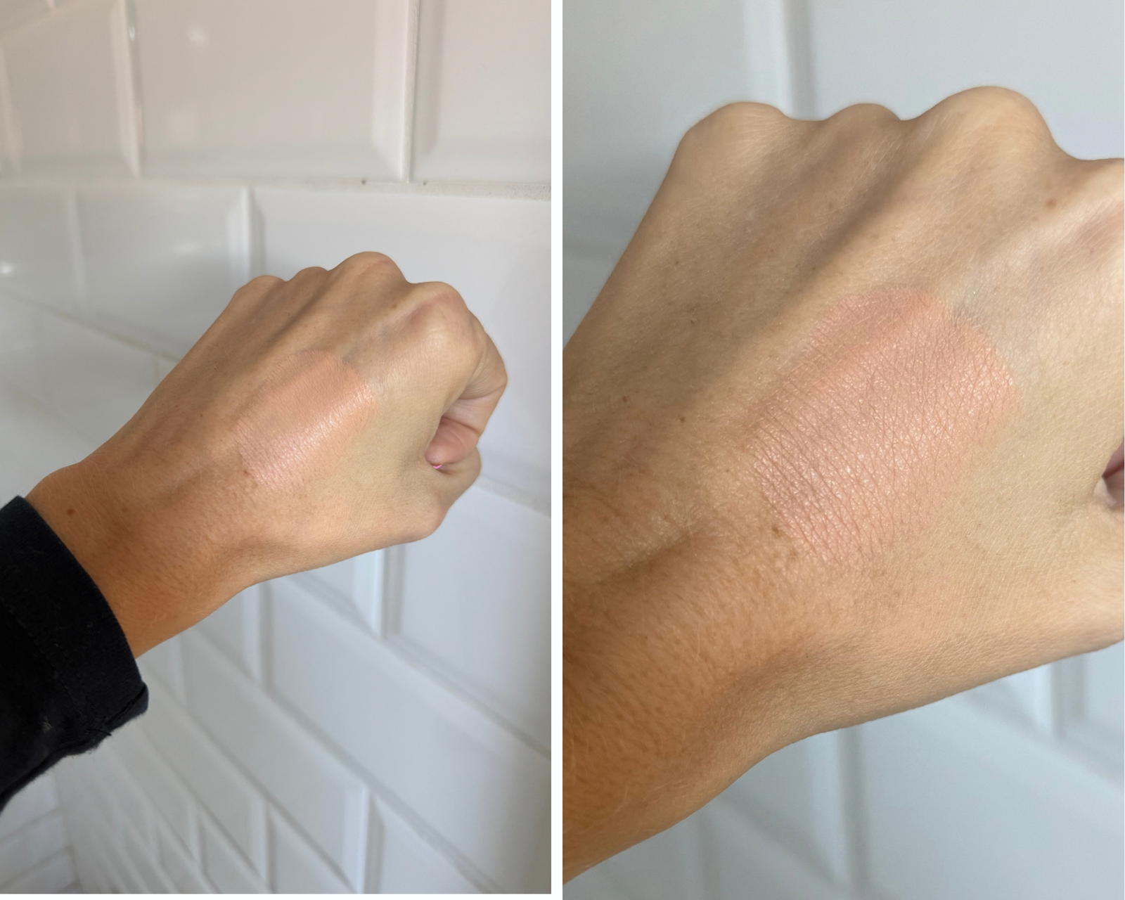 TirTir Mask Fit Red Cushion foundation swatched on the back of a hand